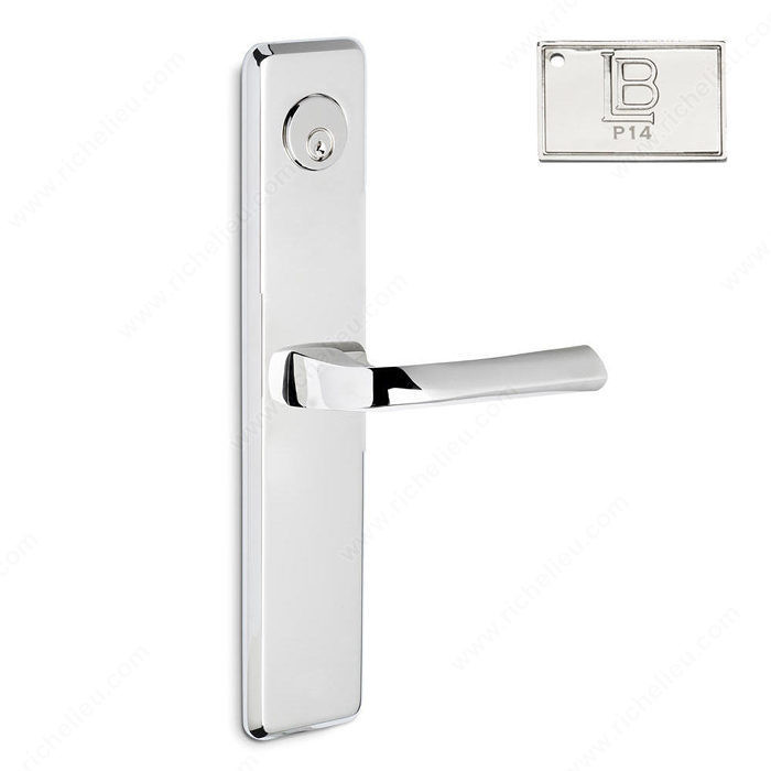 Right Mortise Escutcheon Entry, Lever L6/L6, 2.75 - New York, Finish PVD Polished Nickel
