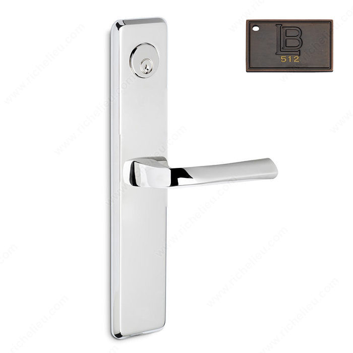 Right Hand Reverse Mortise Escutcheon Entry, Lever L6/L6, 2.50 - New York, Finish Brushed Oil-Rubbed Bronze