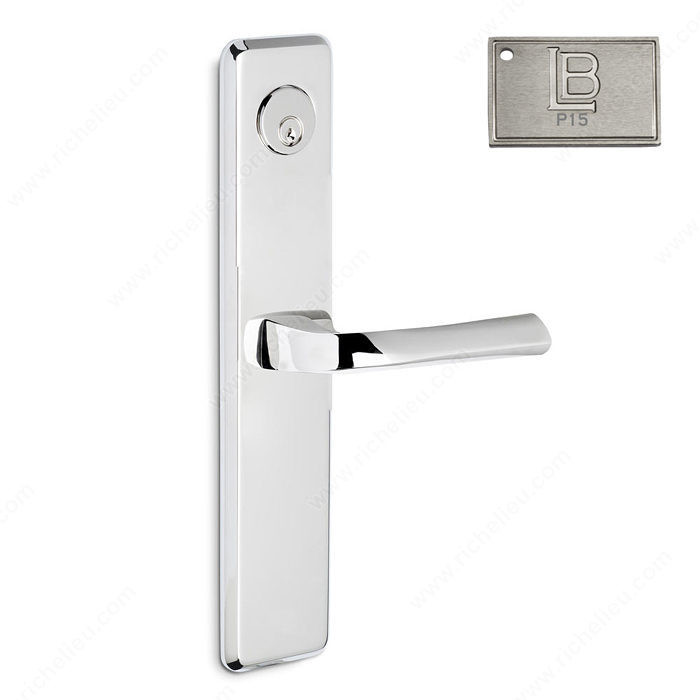 Right Hand Reverse Mortise Escutcheon Entry, Lever L6/L6, 2.50 - New York, Finish PVD Brushed Nickel