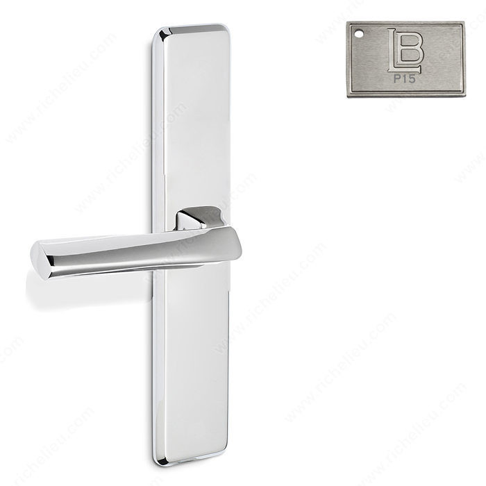 Left Mortise Escutcheon Full Dummy, Lever L6/L6 - New York, Finish PVD Brushed Nickel