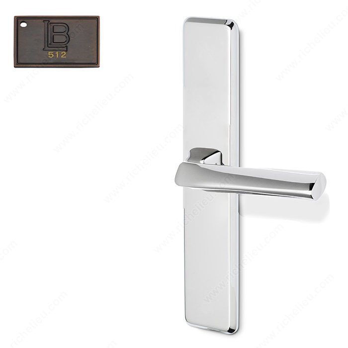 Right Mortise Escutcheon Full Dummy, Lever L6/L6 - New York, Finish Brushed Oil-Rubbed Bronze