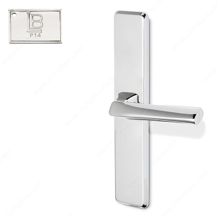 Right Mortise Escutcheon Full Dummy, Lever L6/L6 - New York, Finish PVD Polished Nickel