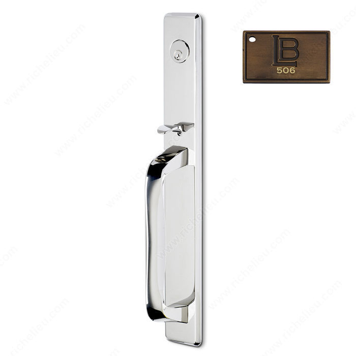 Left Mortise Handle Entry, Knob K6, 2.50 - New York, Finish Brushed Antique Brass