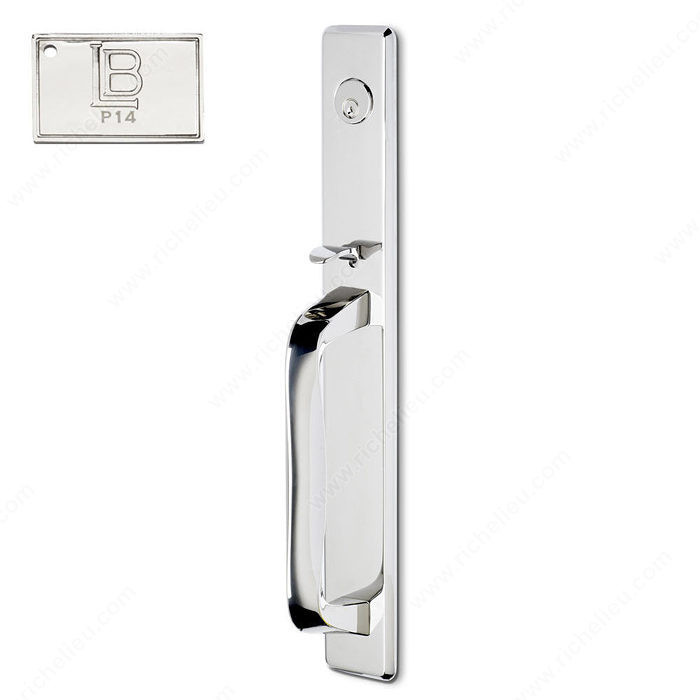 Left Hand Reverse Mortise Handle Entry, Lever L6, 2.50 - New York, Finish PVD Polished Nickel