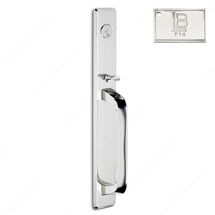Right Mortise Handle Entry, Lever L6, 2.50 - New York, Finish PVD Polished Nickel