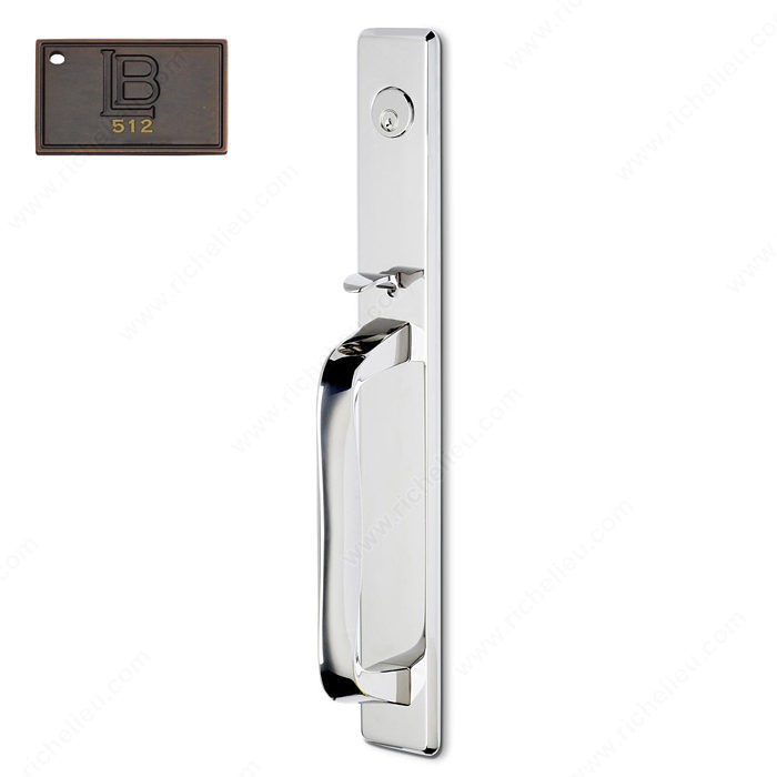 Left Mortise Handle Full Dummy, Knob K6 - New York, Finish Brushed Oil-Rubbed Bronze