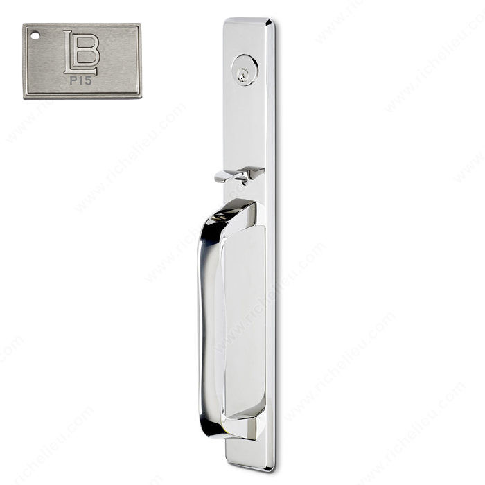 Left Mortise Handle Full Dummy, Knob K6 - New York, Finish PVD Brushed Nickel