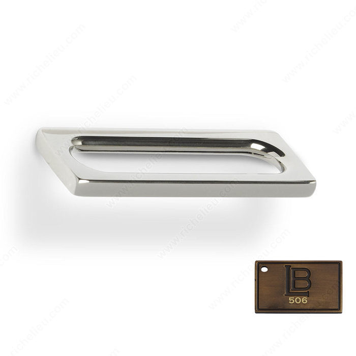 Contemporary Brass Pull - P6, Finish Brushed Antique Brass