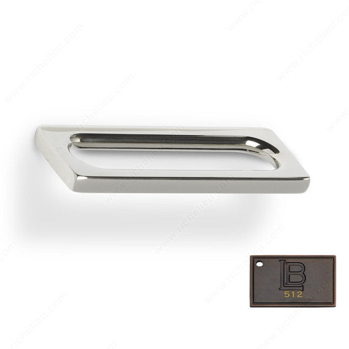 Contemporary Brass Pull - P6, Finish Brushed Oil-Rubbed Bronze