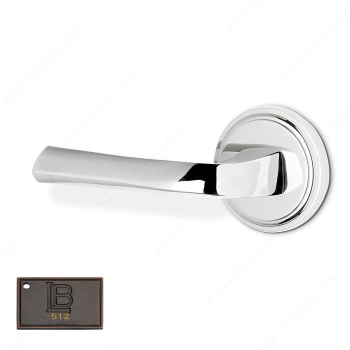 Rosette Passage Set, Lever L6, 2.38 - New York, Finish Brushed Oil-Rubbed Bronze