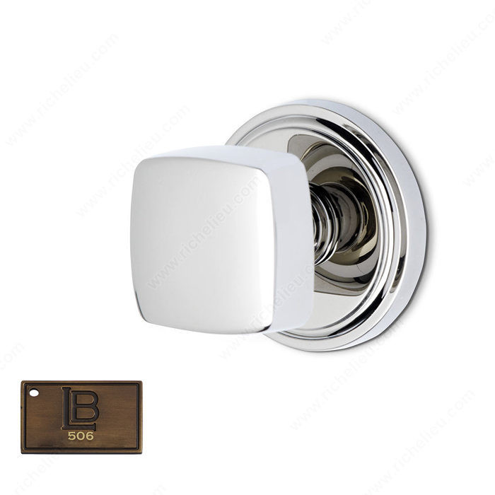 Rosette Passage Set, Knob K6, 2.75 - New York, Finish Brushed Antique Brass