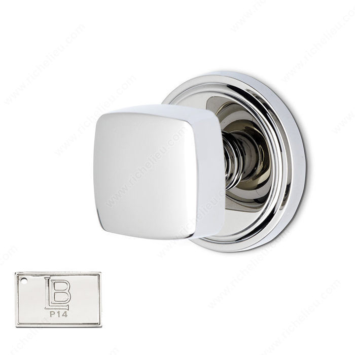 Rosette Privacy Set, Knob K6, 2.38 - New York, Finish PVD Polished Nickel