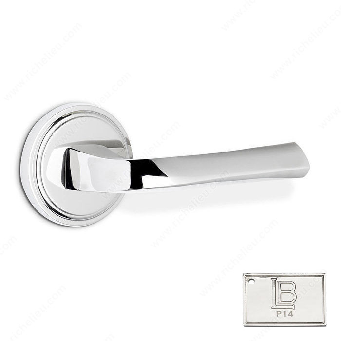 Rosette Privacy Set, Lever L6, 2.75 - New York, Finish PVD Polished Nickel