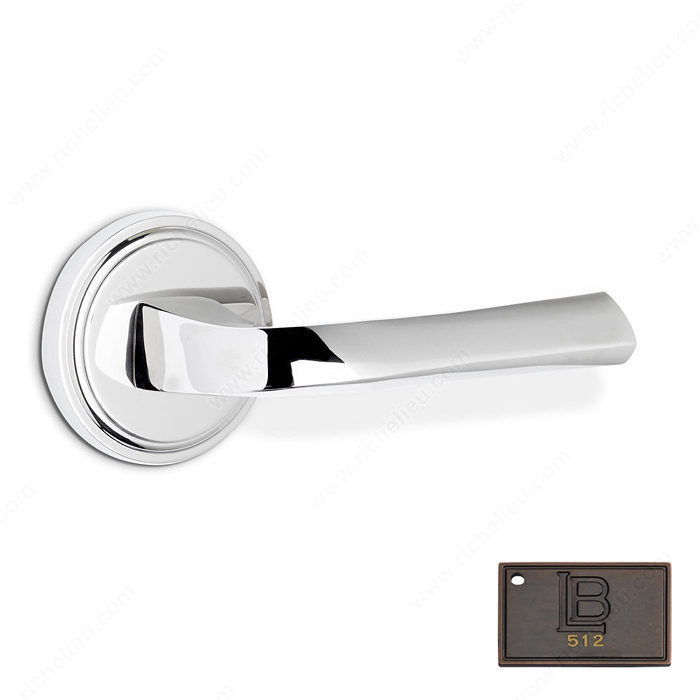 Right Rosette Single Dummy Set, Lever L6 - New York, Finish Brushed Oil-Rubbed Bronze