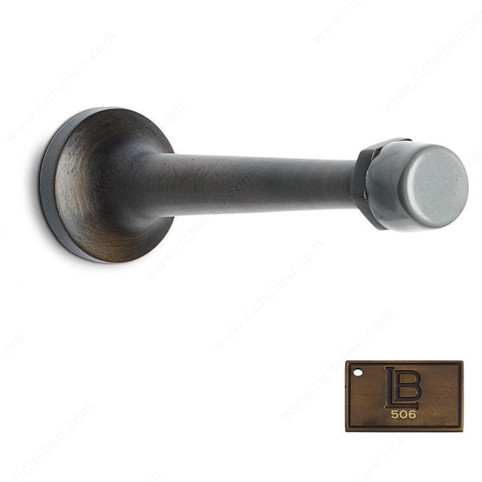 Wall Stop - Brass, Finish Brushed Antique Brass