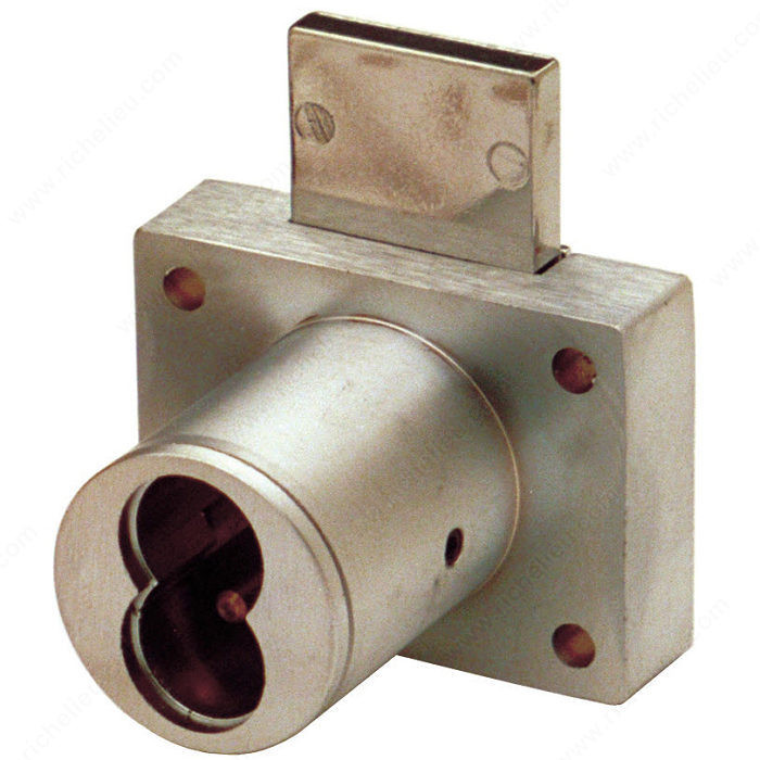 Small Format IC Core for Door and Drawer Cabinet Locks, Interchangeable Core, Cylinder Length 1 1/4 in, Panel Thickness Max. 1 1/4 in, Application Drawer Lock