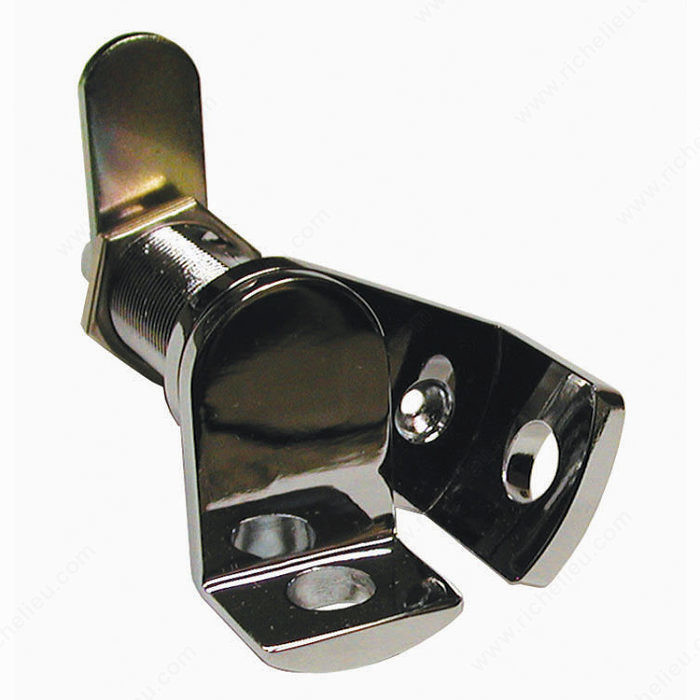 Padlockable Cam Lock, Cam Lock with Holes for Padlock, Finish Chrome