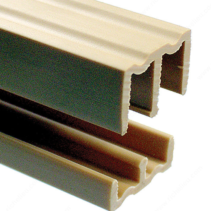 Plastic Track for 1/4 Sliding Doors, Length 4 ft