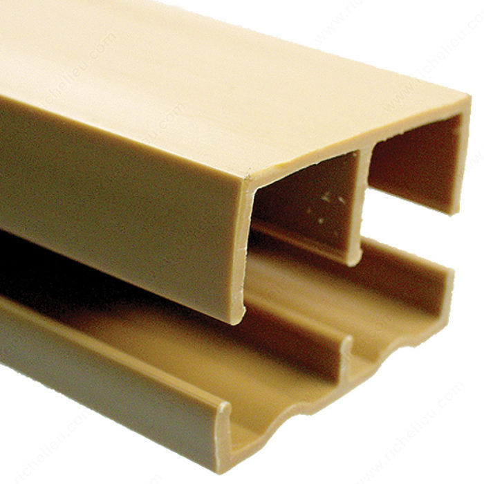 Plastic Track for 3/4 Wood Sliding Doors, Length 6 ft
