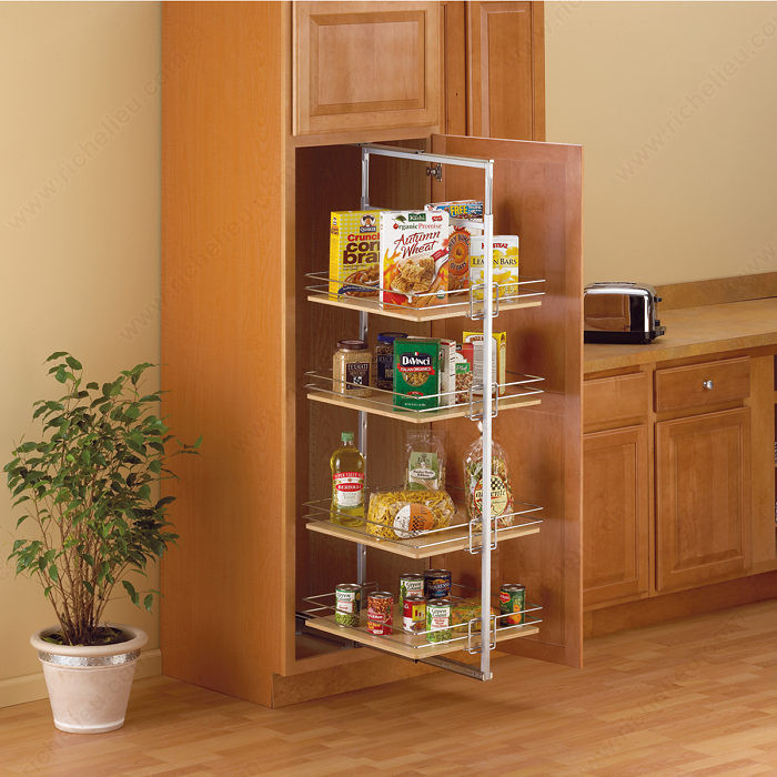 Roll-out pantry center mount, Height 25 to 29 in