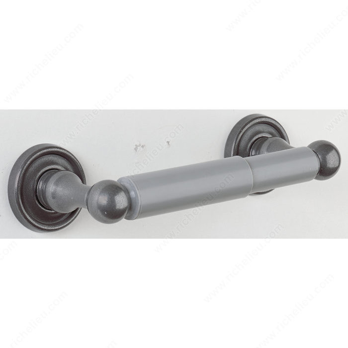 Bath Tissue Holder - Provence Series, Finish Satin Steel, Center to Center 6 3/8 in