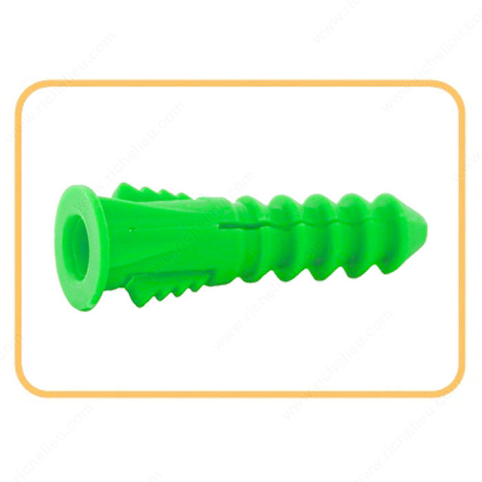 Plastic Shield, Load Capacity - Ceiling Mounted/Concrete 35 kg, Load Capacity - Wall Mounted/Concrete 67 kg, Diameter 5/16 in, Finish Green PRO-PACK 2
