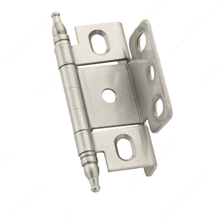 Hinge - 3175, Collection Full Inset, Full Wrap, Minaret Tip, Finish Satin Nickel PRO-PACK 2