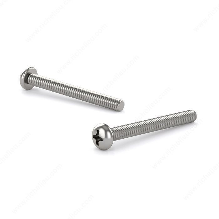 Stainless Steel Machine Screw, Pan Head, Phillips Drive TPI 24, Type B Point, 18- 8 stainless steel Imperial screw, Length 1 in