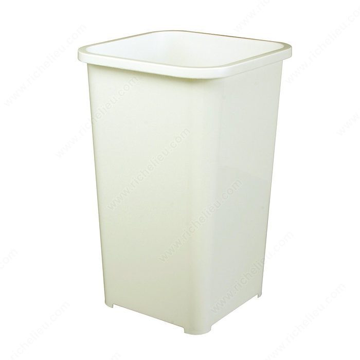 KV Waste Bins, Total Capacity 27 qt, Width 10 5/8 in, Depth 10 5/8 in, Height 17 3/4 in