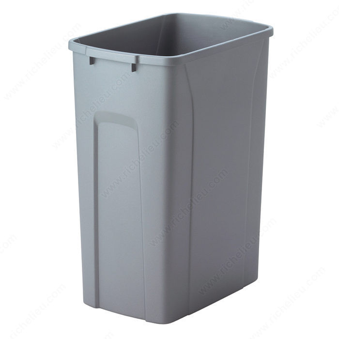 KV Waste Bins, Total Capacity 35 qt, Width 14 1/4 in, Depth 9 3/16 in, Height 17 1/2 in