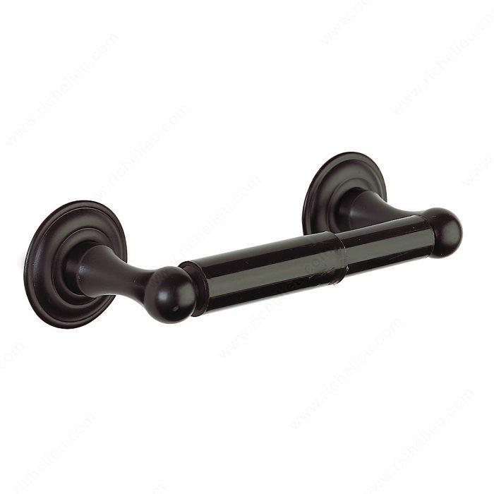 Bath Tissue Holder - Riviera Series, Finish Satin Black, Center to Center 6 3/8 in