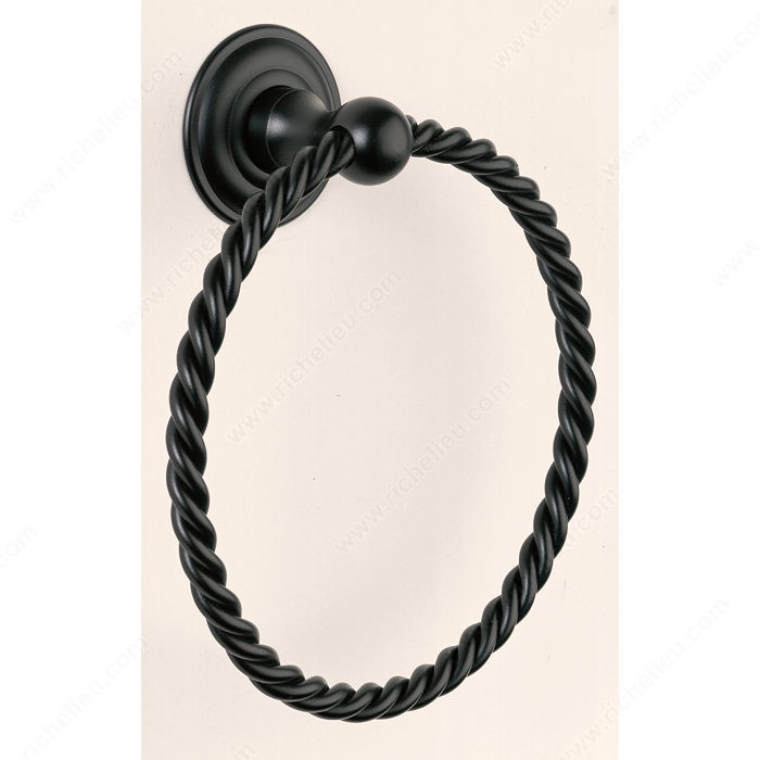 Towel Ring - Riviera Series, Finish Satin Black
