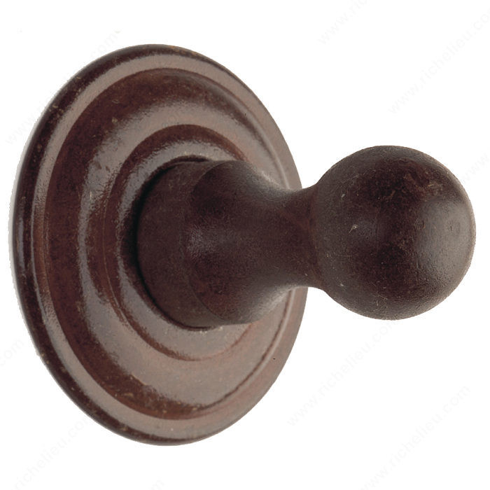 Riviera Series Hook, Finish Rust, Projection - Overall Dimensions 2 3/8 in