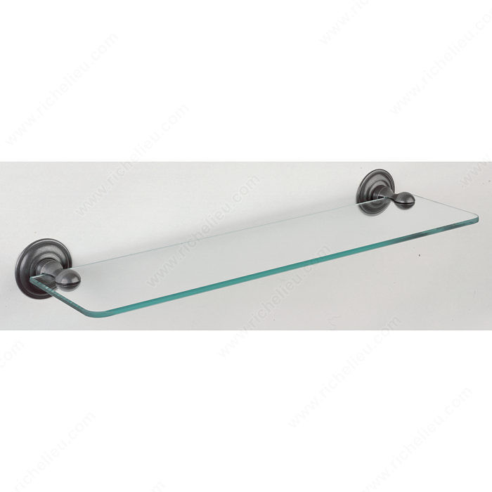 Glass Shelf - Riviera Series, Finish Satin Steel