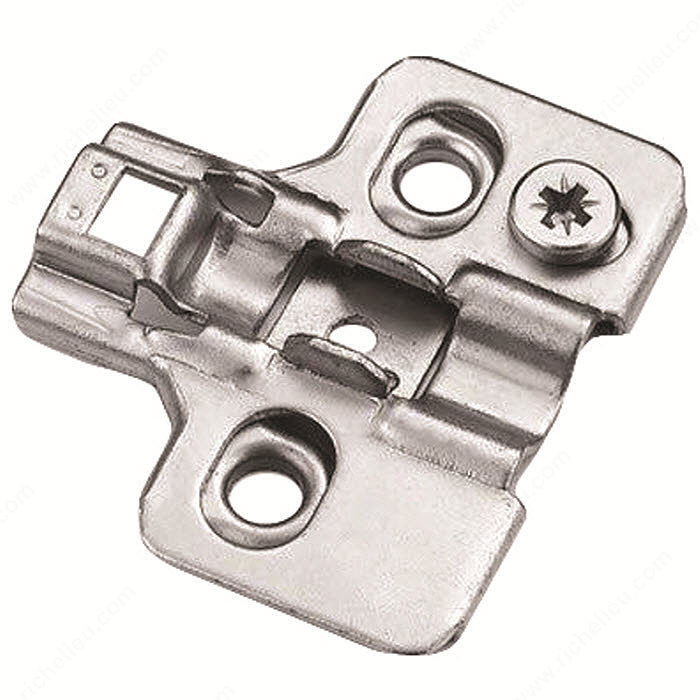 Screw-in plates with eccentric adjustment, Height 0 mm