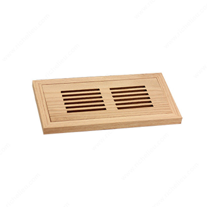 Flush-Mount Floor Register - Wood, Species Red Oak
