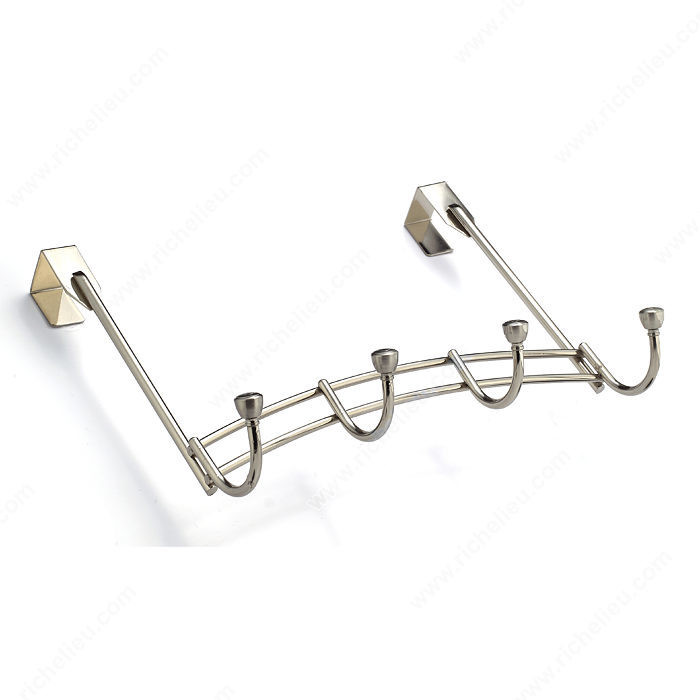 Contemporary Over-The-Door Hook - 1382, Finish Brushed Nickel