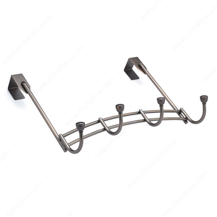 Contemporary Over-The-Door Hook - 1382, Finish Brushed Oil-Rubbed Bronze