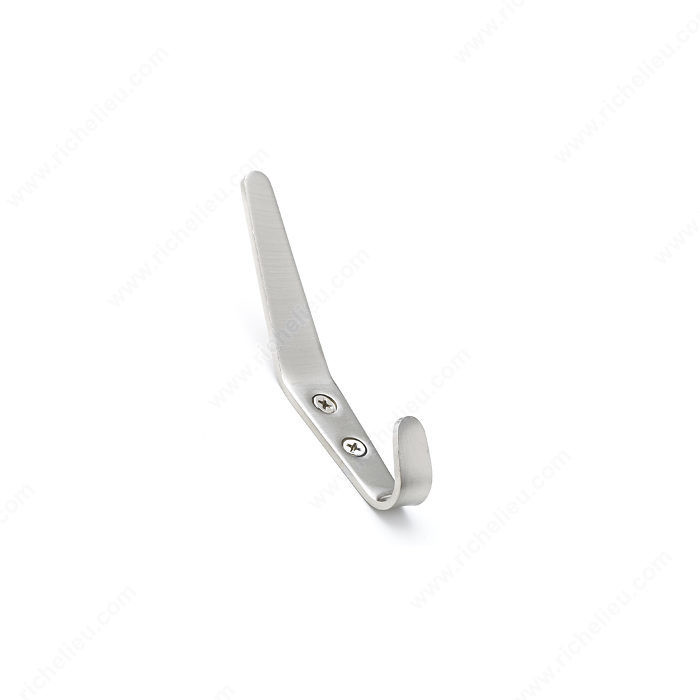 Contemporary Metal Hook - 1513, Finish Brushed Nickel, Our Divisions Richelieu PRO-PACK 2