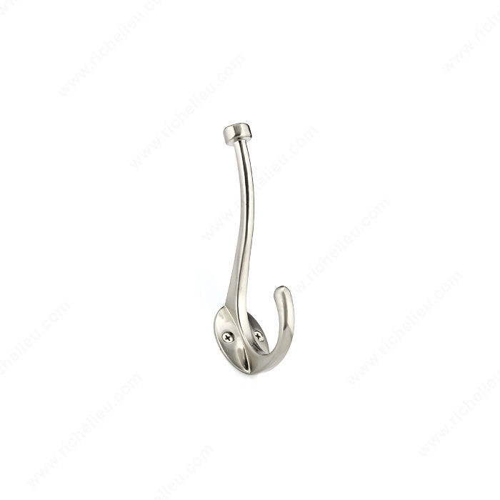 Transitional Metal Hook - 026, Finish Brushed Nickel, Our Divisions Richelieu PRO-PACK 2