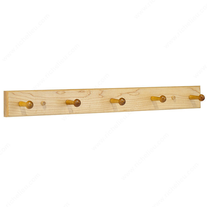 Classic Hook Rack - 3203, Board Finish Maple, Finish Maple, Height - Overall Dimensions 69.9 mm, Width - Overall Dimensions 606.4 mm