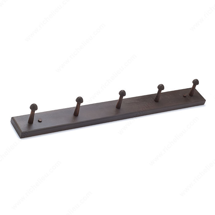 Classic Hook Rack - 3203, Board Finish Mocha, Finish Mocha, Height - Overall Dimensions 69.9 mm, Width - Overall Dimensions 606.4 mm