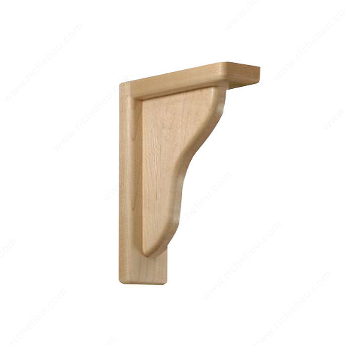Shelf Support, Species Red Oak, Height - Overall Dimensions 8 in, Depth - Overall Dimensions 6 in