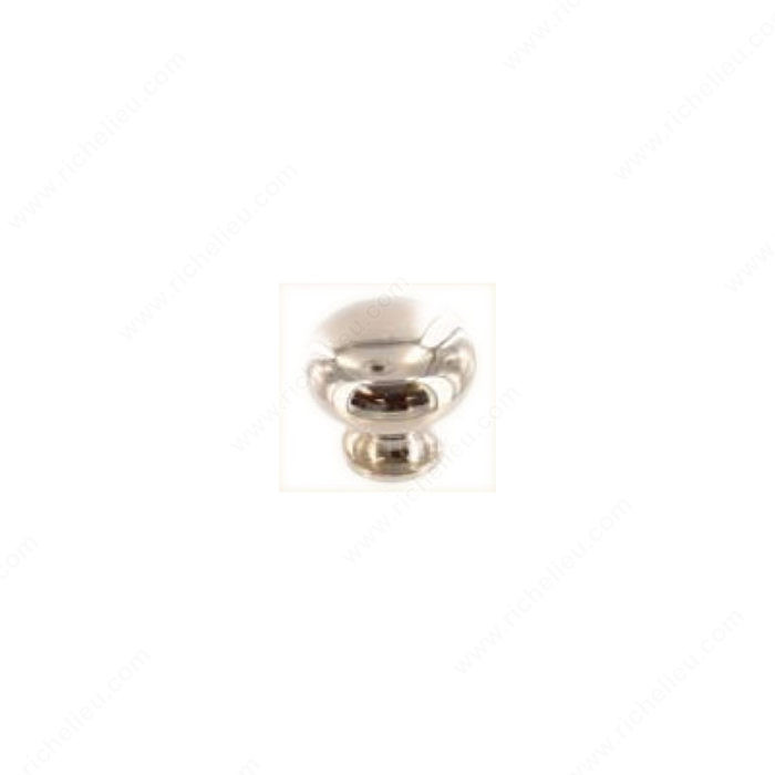 Traditional Solid Brass Knob - 706, Finish Polished Nickel