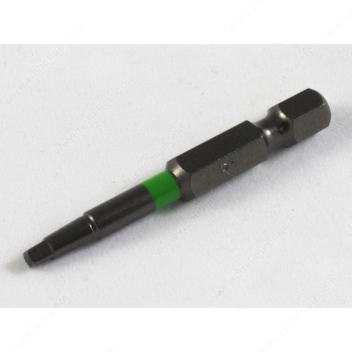 Woodworker's Square Bits, SDB, Size #1, Length 2 in, Compatible Screws #5-6-7, Finish Green