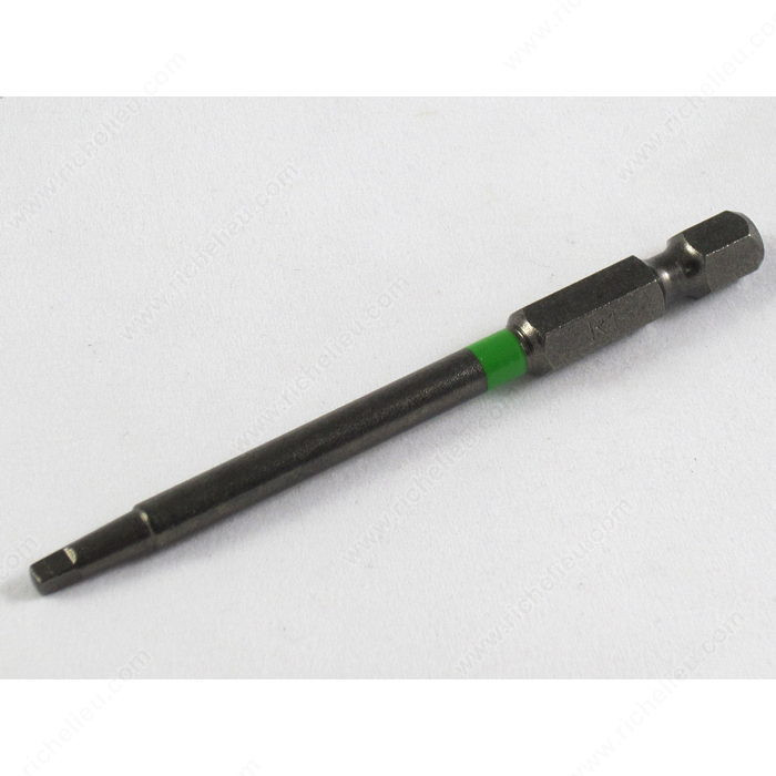 Woodworker's Square Bits, SDB, Size #1, Length 3 in, Compatible Screws #5-6-7, Finish Green