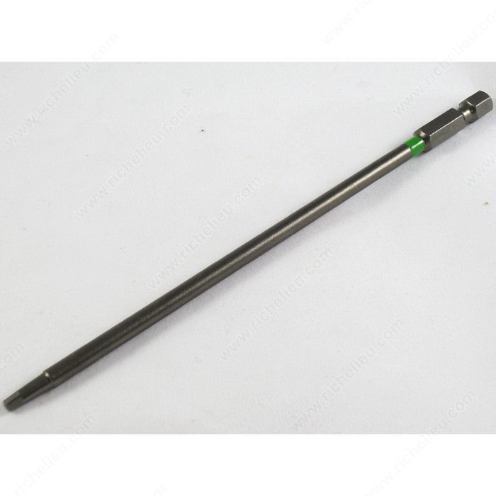 Woodworker's Square Bits, SDB, Size #1, Length 6 in, Compatible Screws #5-6-7, Finish Green