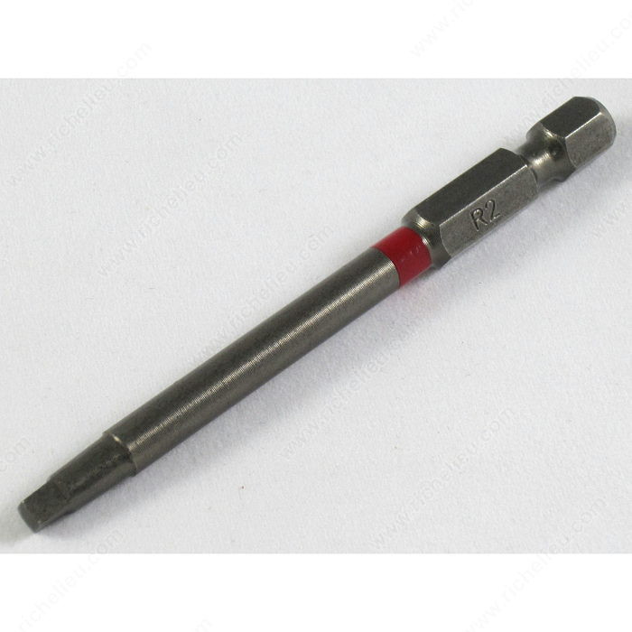 Woodworker's Square Bits, SDB, Size #2, Length 3 in, Compatible Screws #8-9-10, Finish Red
