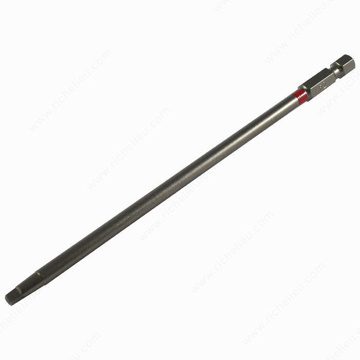 Woodworker's Square Bits, SDB, Size #2, Length 6 in, Compatible Screws #8-9-10, Finish Red