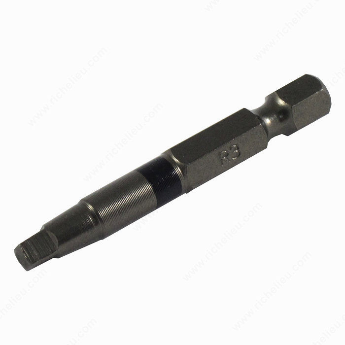 Woodworker's Square Bits, SDB, Size #3, Length 2 in, Compatible Screws #12-14, Finish Black PRO-PACK 2